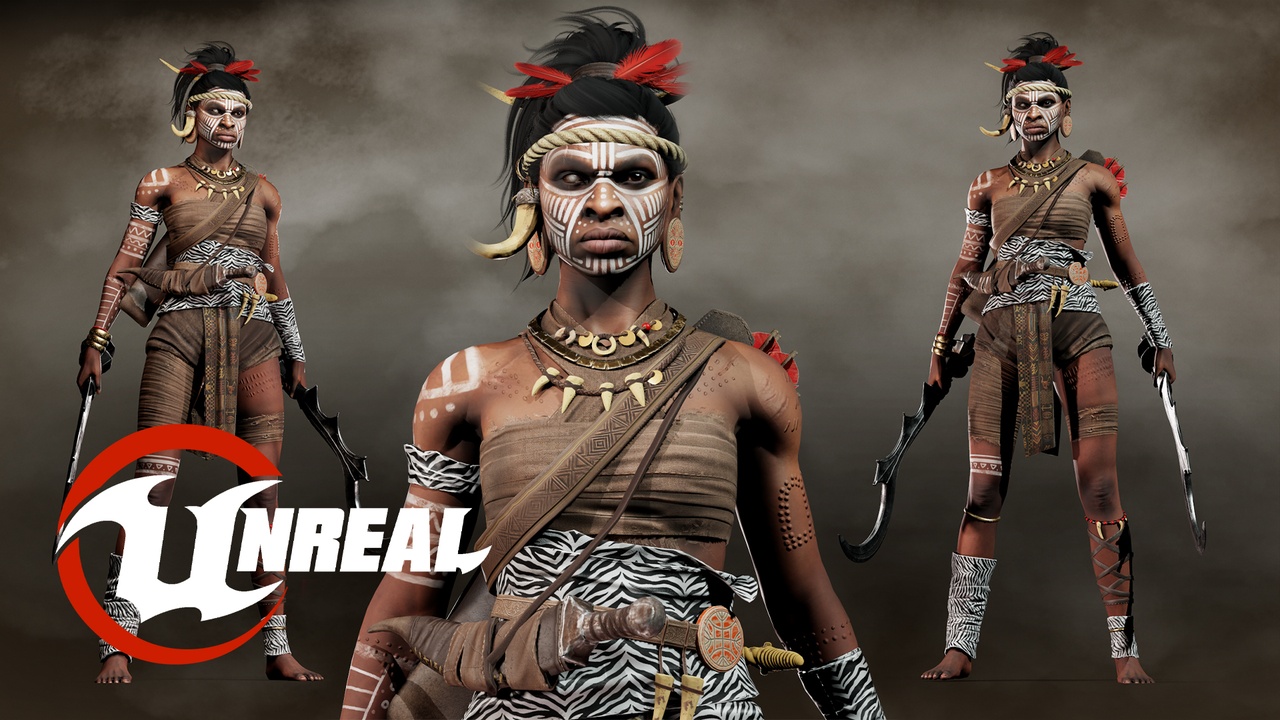 Media 1 for listing Tribal Warrior Pirate Girl