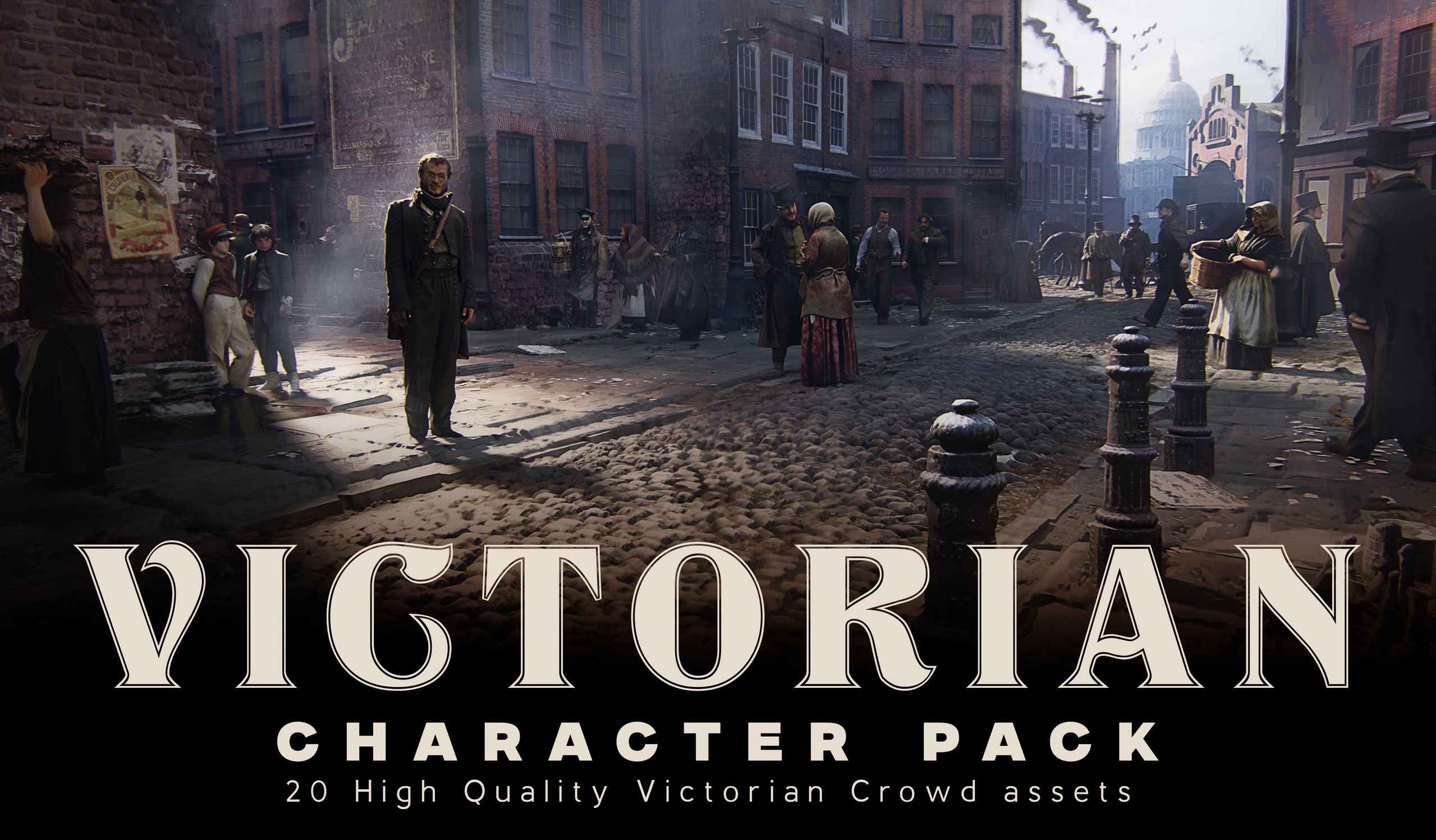 Victorian Crowd – Modular Character NPC Asset Pack | Fab