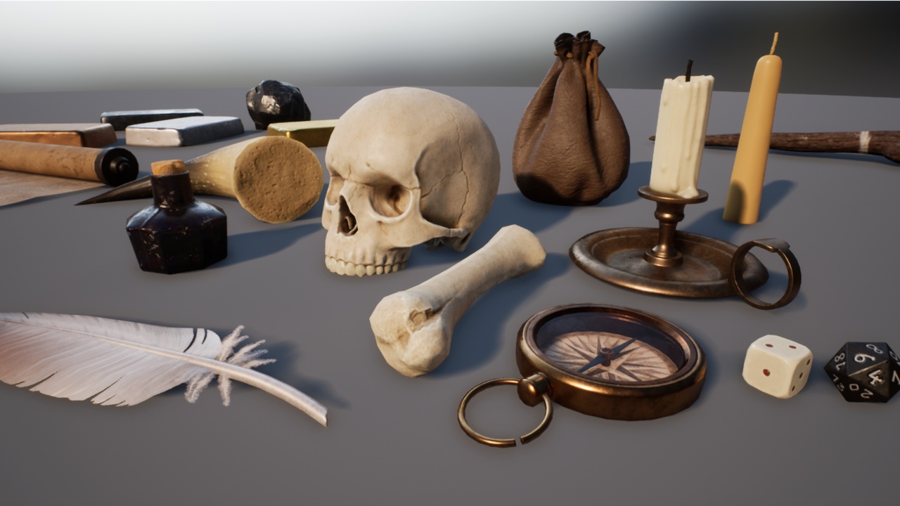 Media 1 for listing Medieval Items & Props Mega Pack