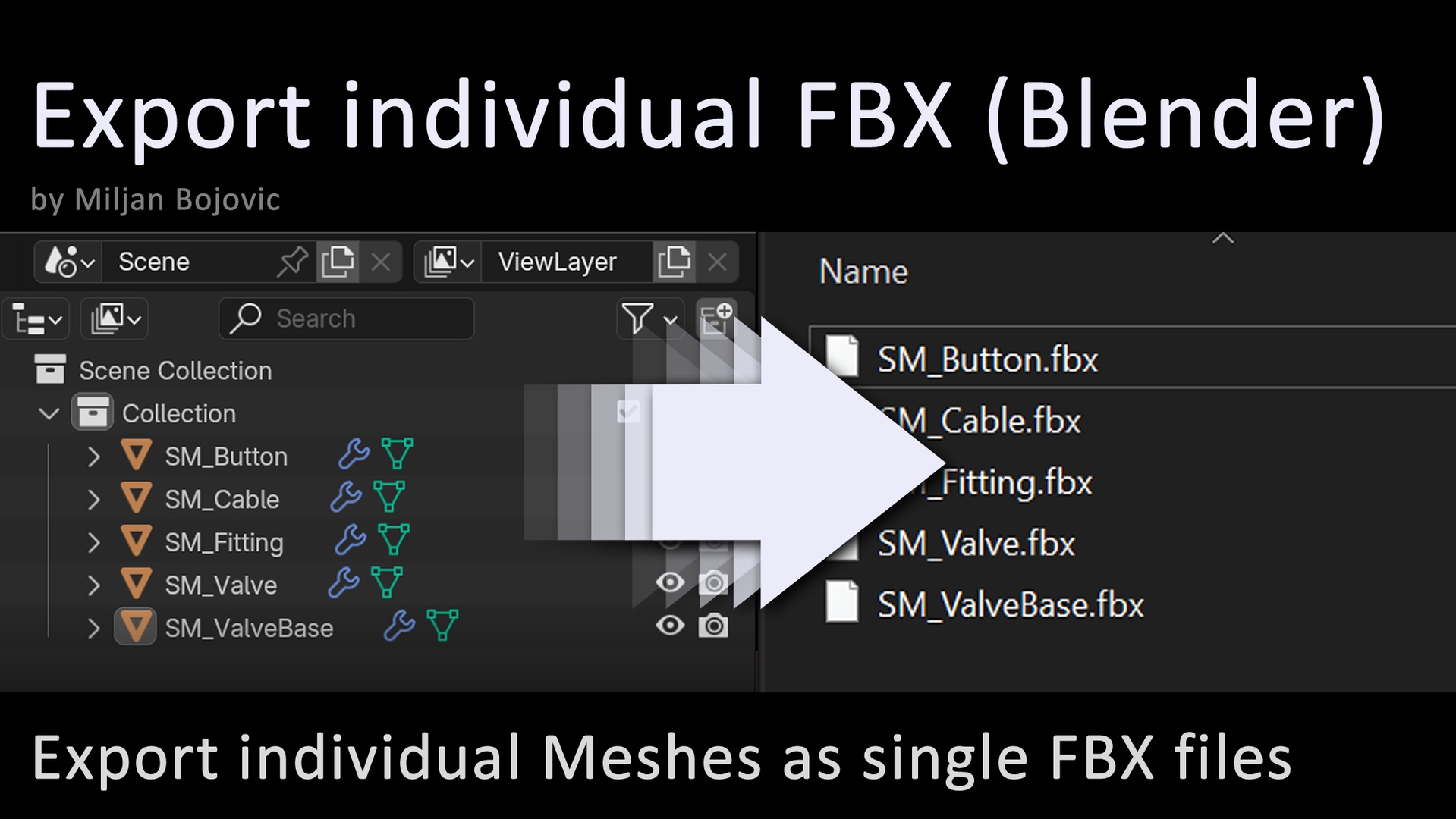 Media 1 for listing Export Individual FBX (Blender Addon)