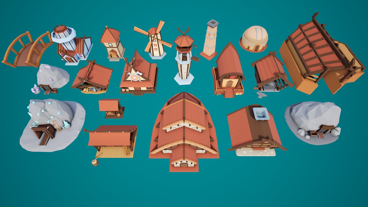 Media 1 for listing Toon Viking Village Pack