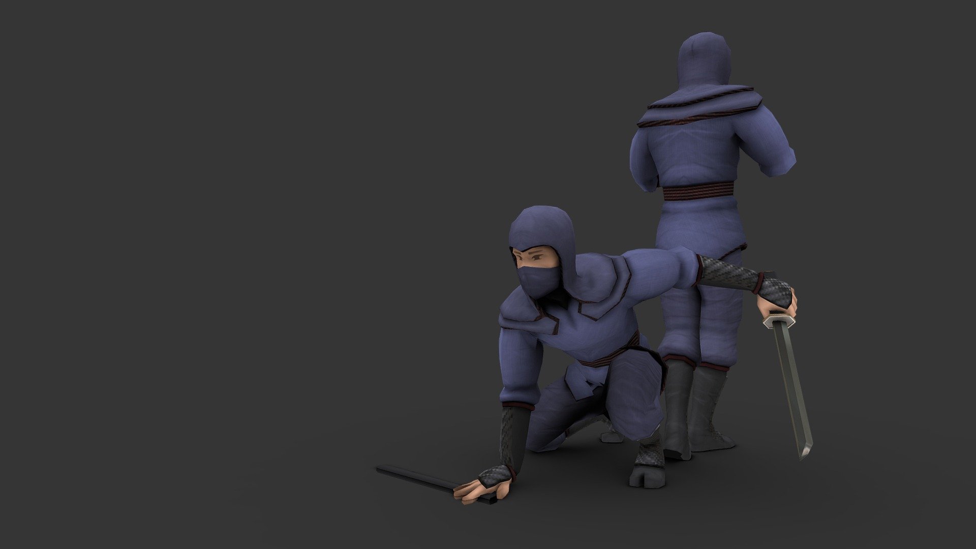 Character Ninja lowpoly rigged | Fab