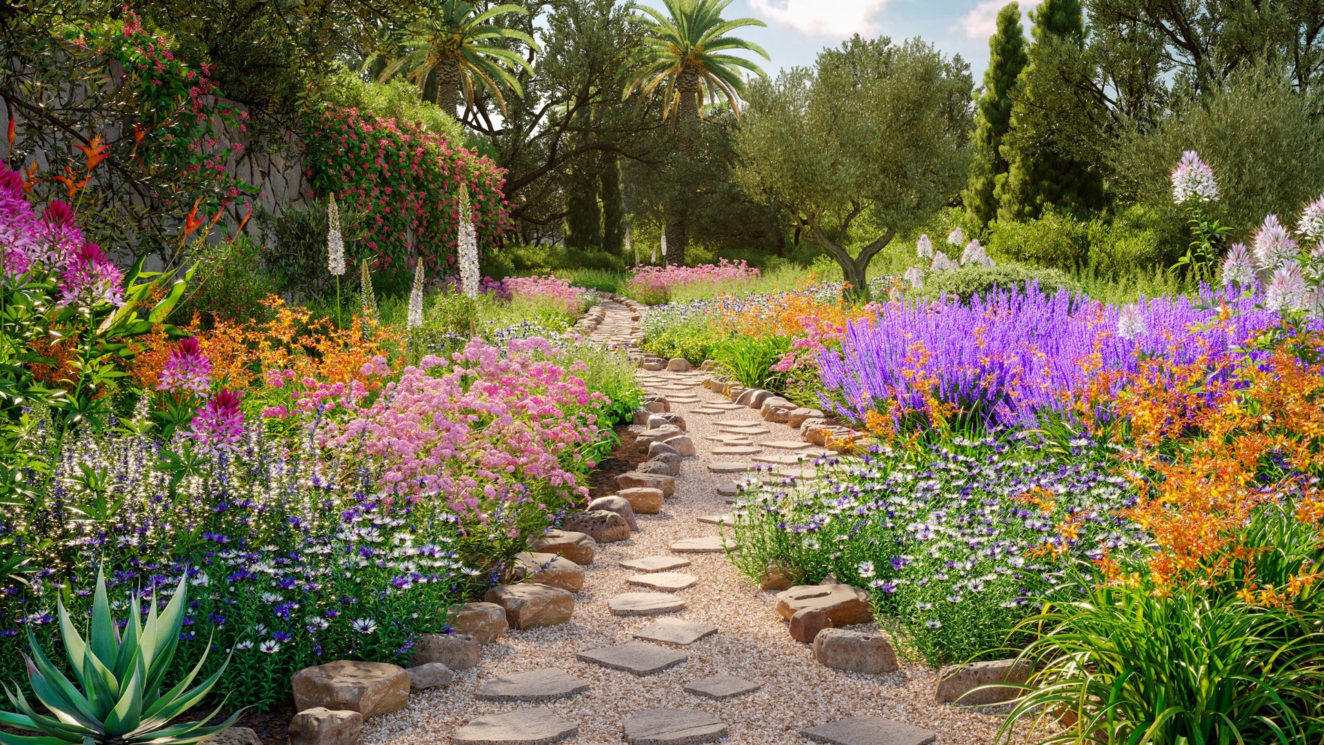 Medium 1 für Eintrag Collection 30 – Mediterranean flower garden (Grow FX + Mesh)