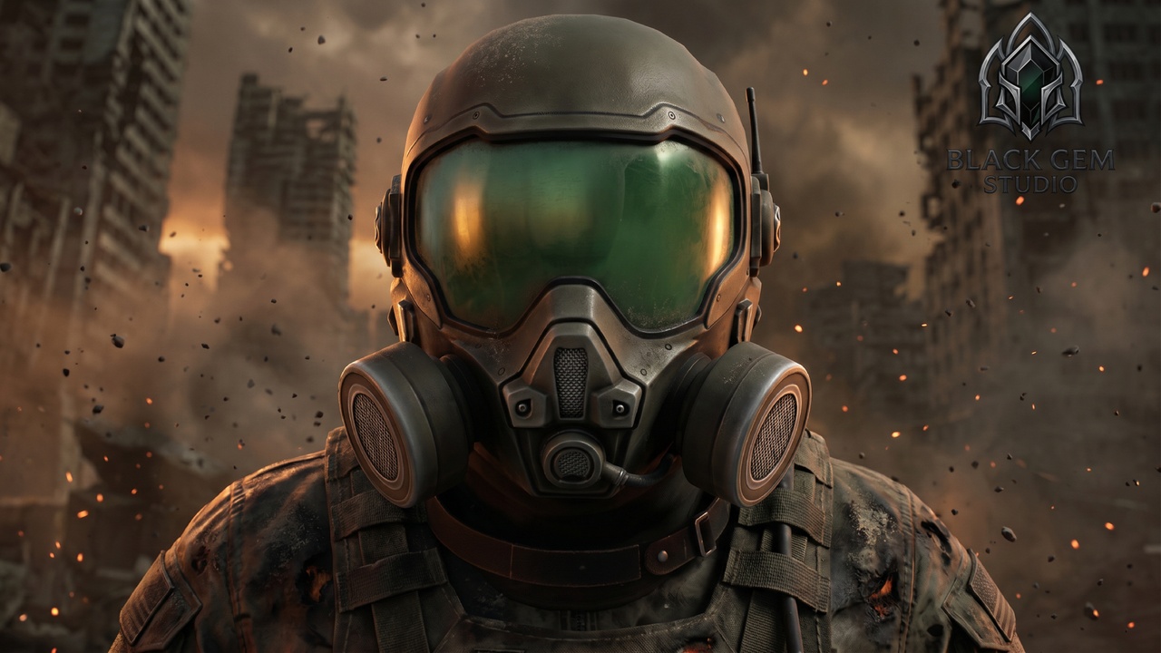 Media 1 for listing Post Apocalyptic Survivor Gas Mask for MetaHuman Horror Characters