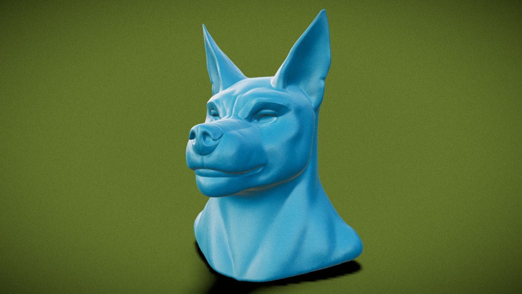 Anthro Canine Werewolf Bust | Fab
