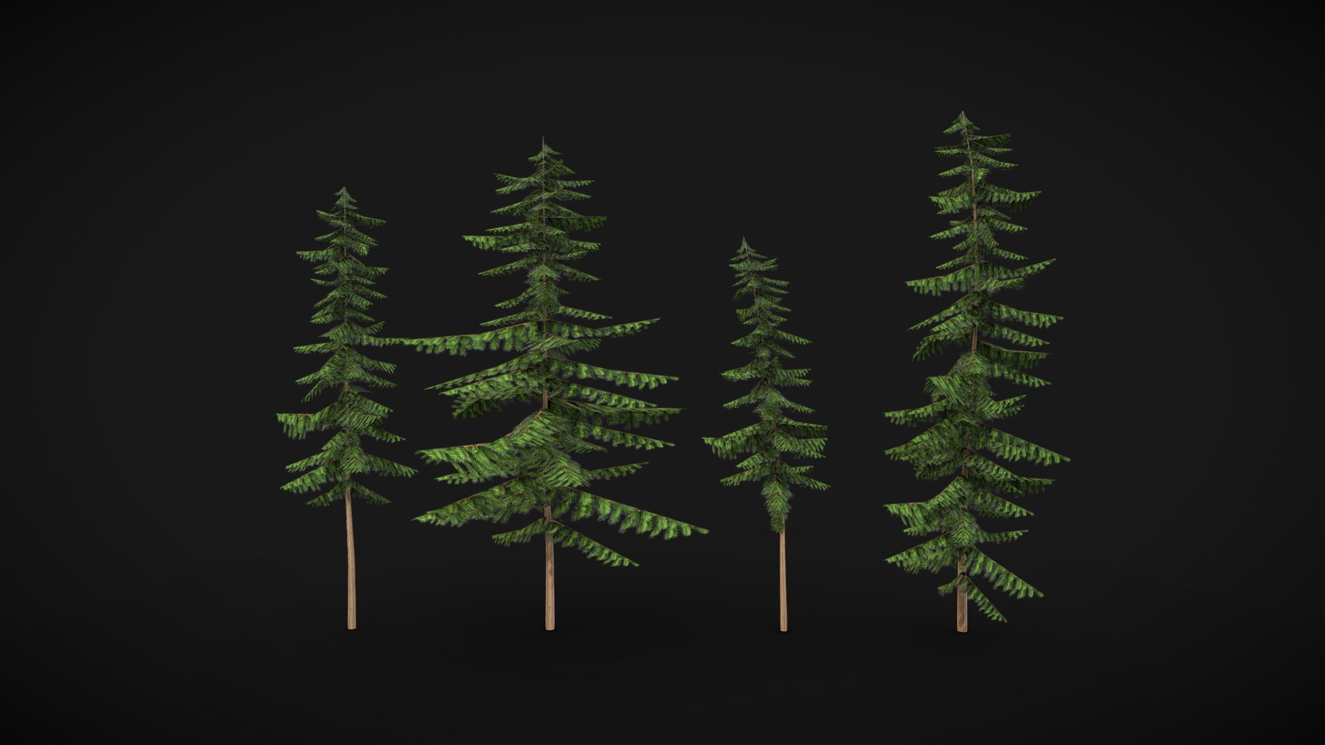 Pine Trees Pack (Extremely Low-Poly) | Fab