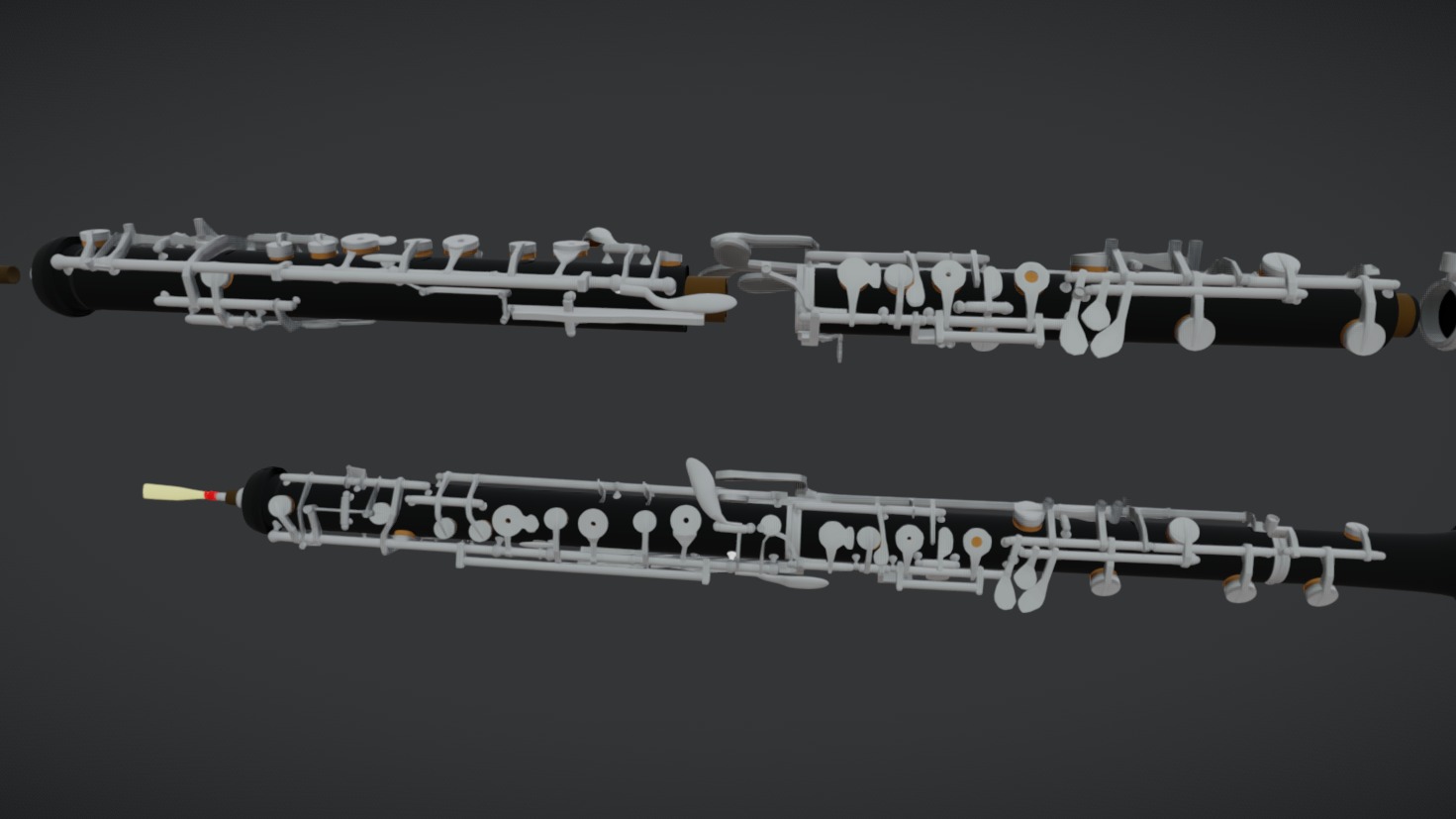 Stylized Oboe 3D Model – Woodwind Instrument Prop for Games & Animation ...