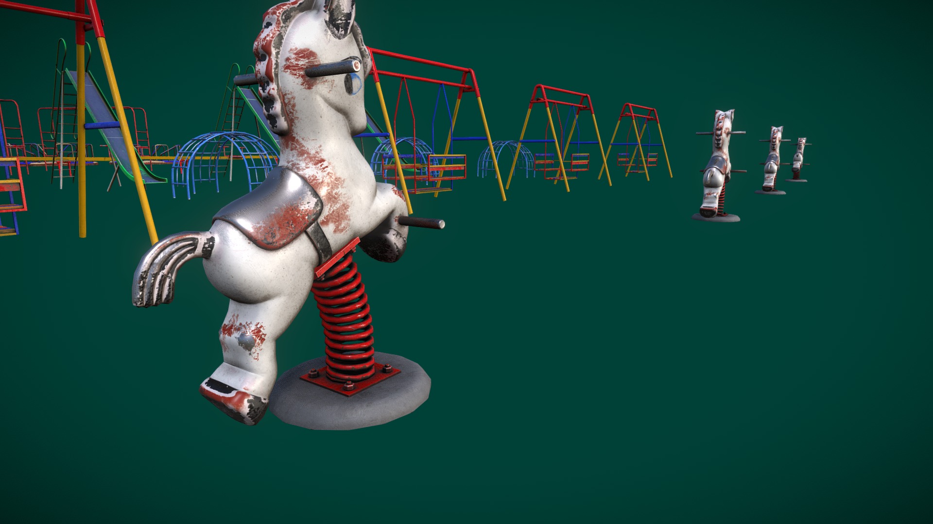 Playground Equipment pack with LOD versions | Fab