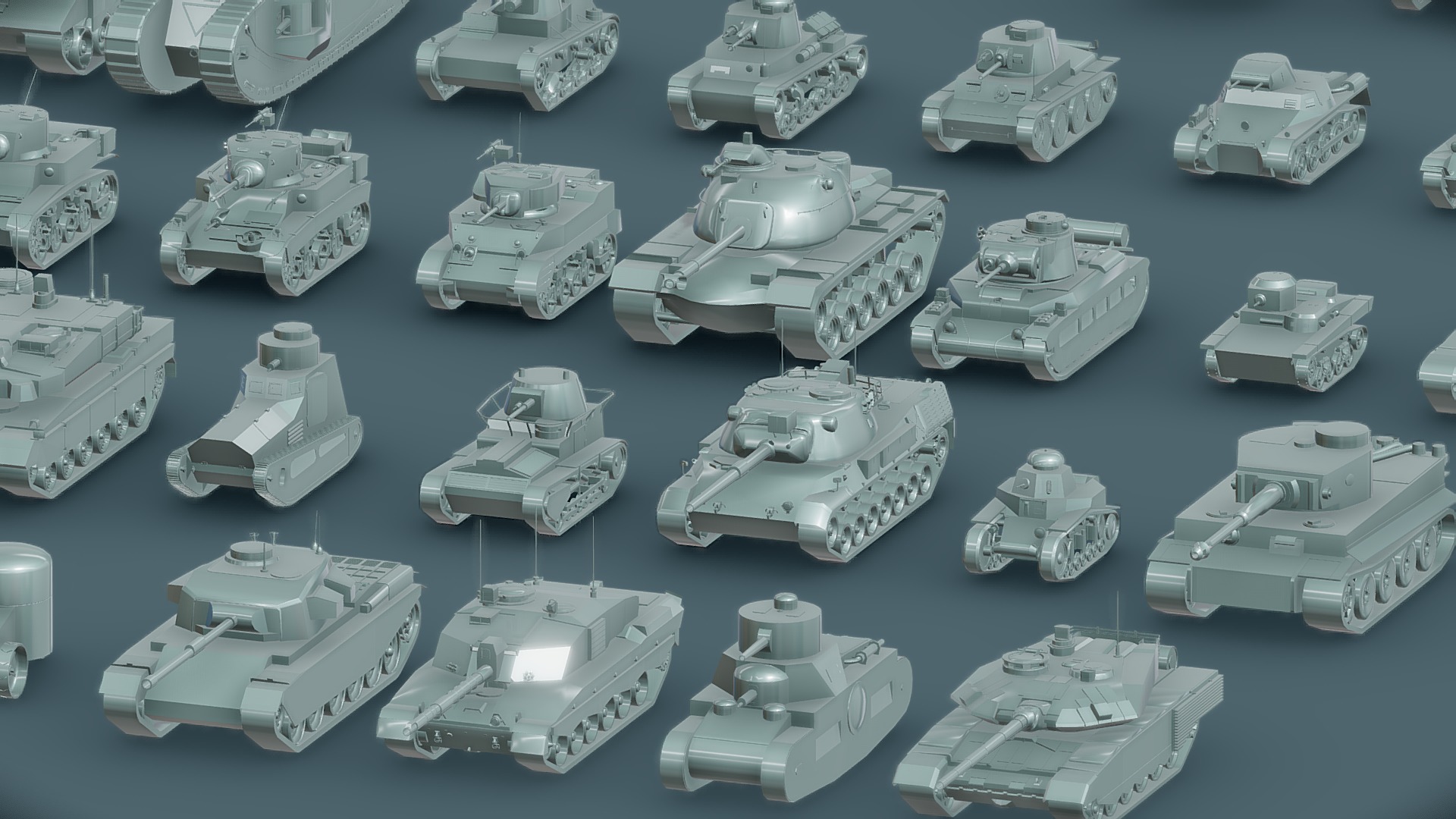 43 Tanks Base Mesh Models | Fab