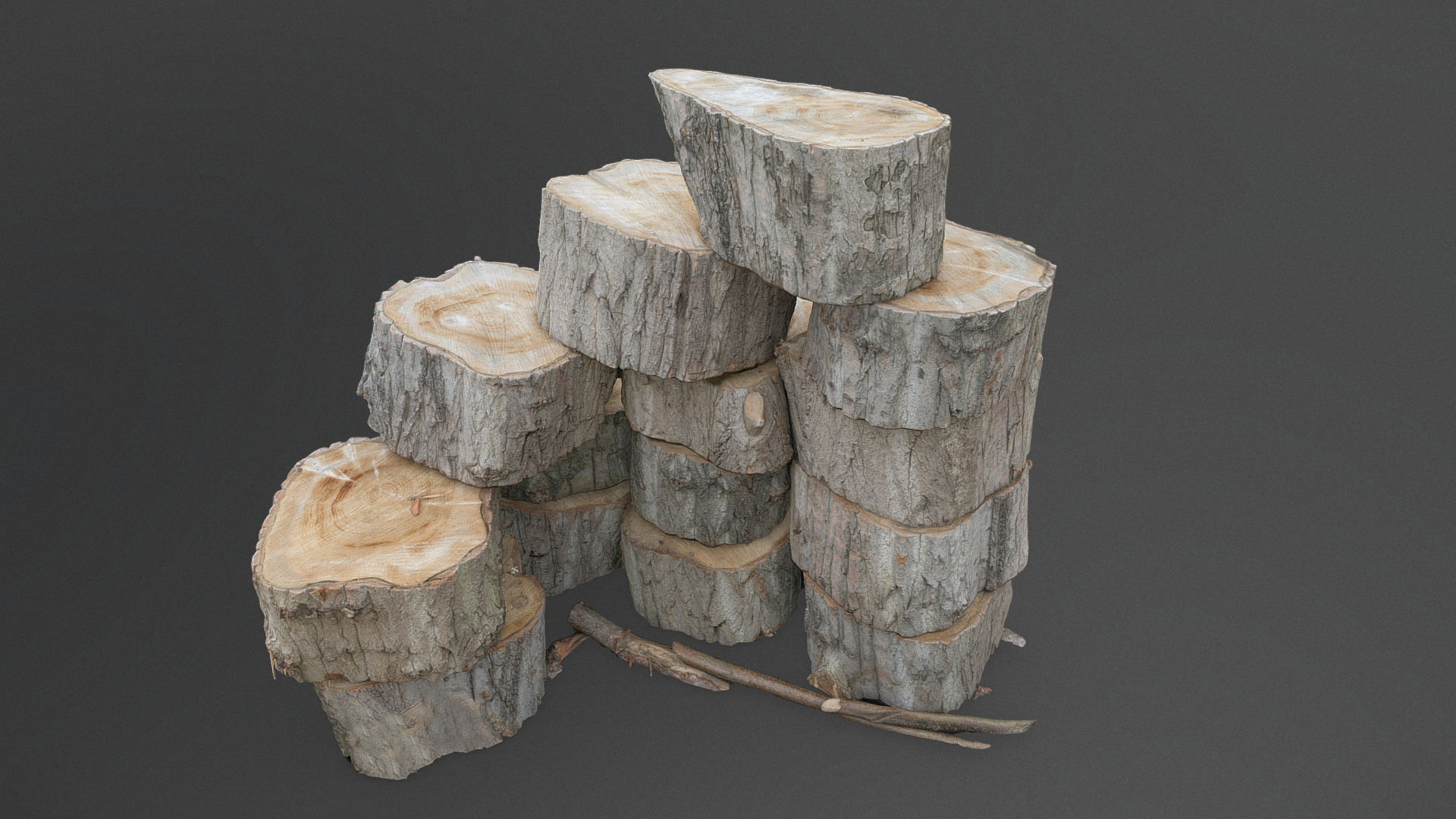 Aspen treen stumps logs stack | Fab
