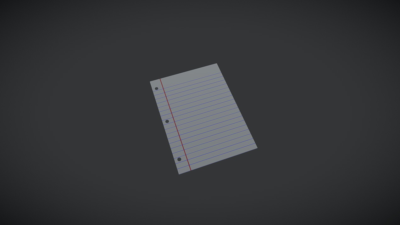 Sheet of notebook paper | Fab