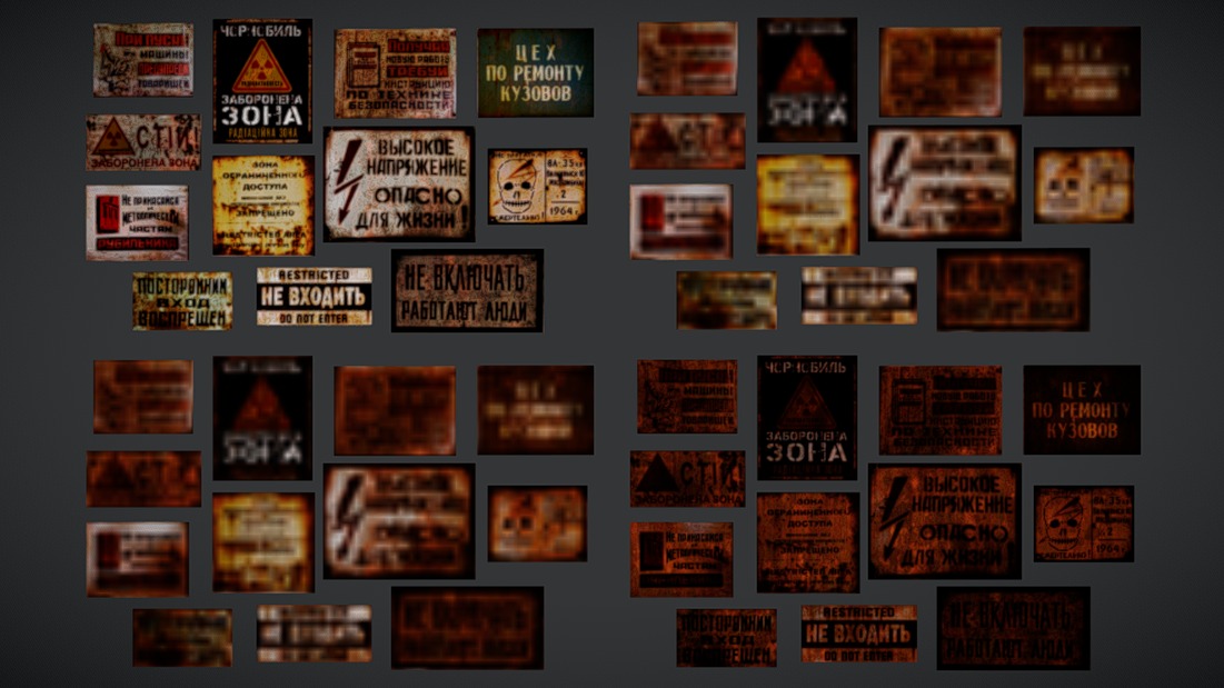 Russian Rusted Signs Pack | Fab