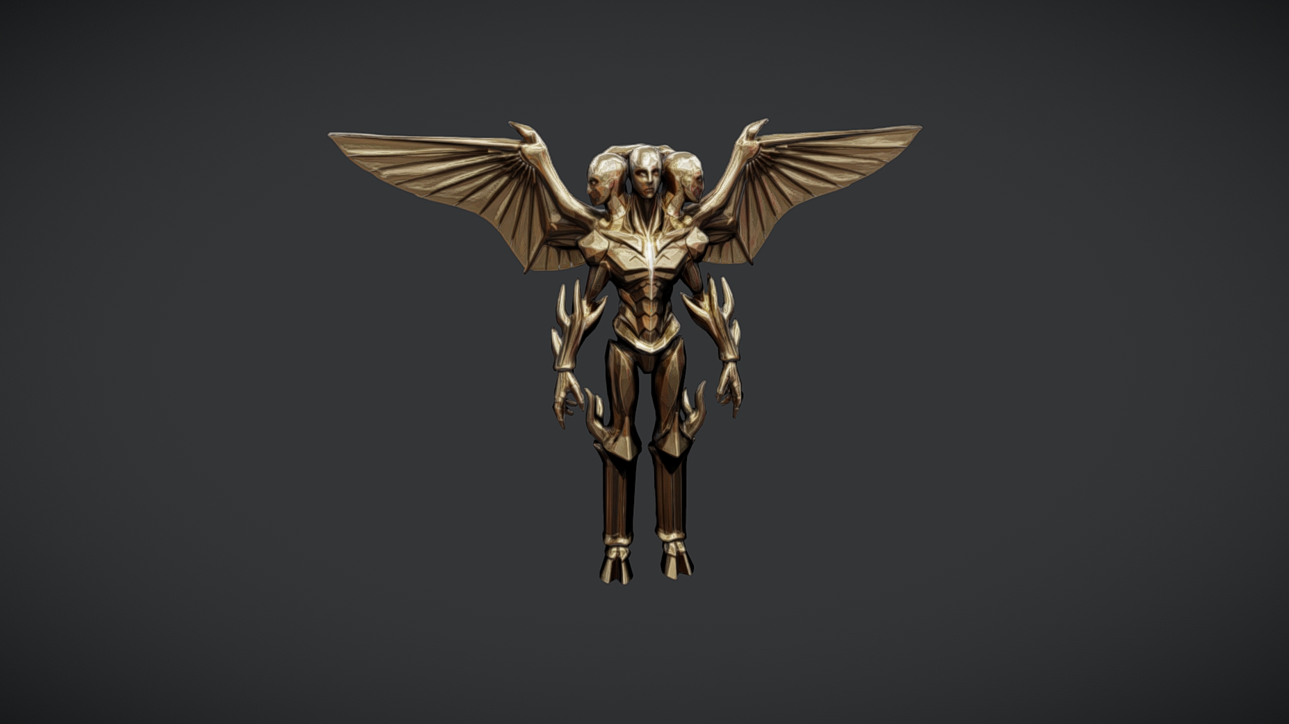 Tri-Seraph Warden – Three-Headed Celestial Guardian (Winged Divine ...