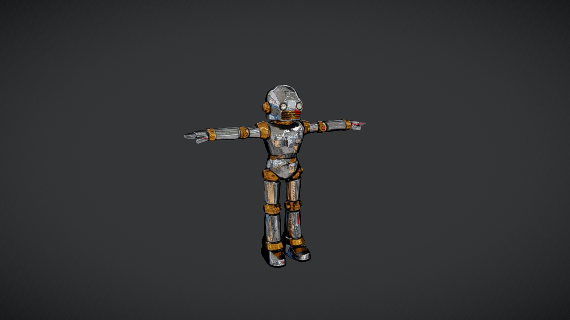 Retro Sci-Fi Robot - Vintage Chrome Automaton | Fab