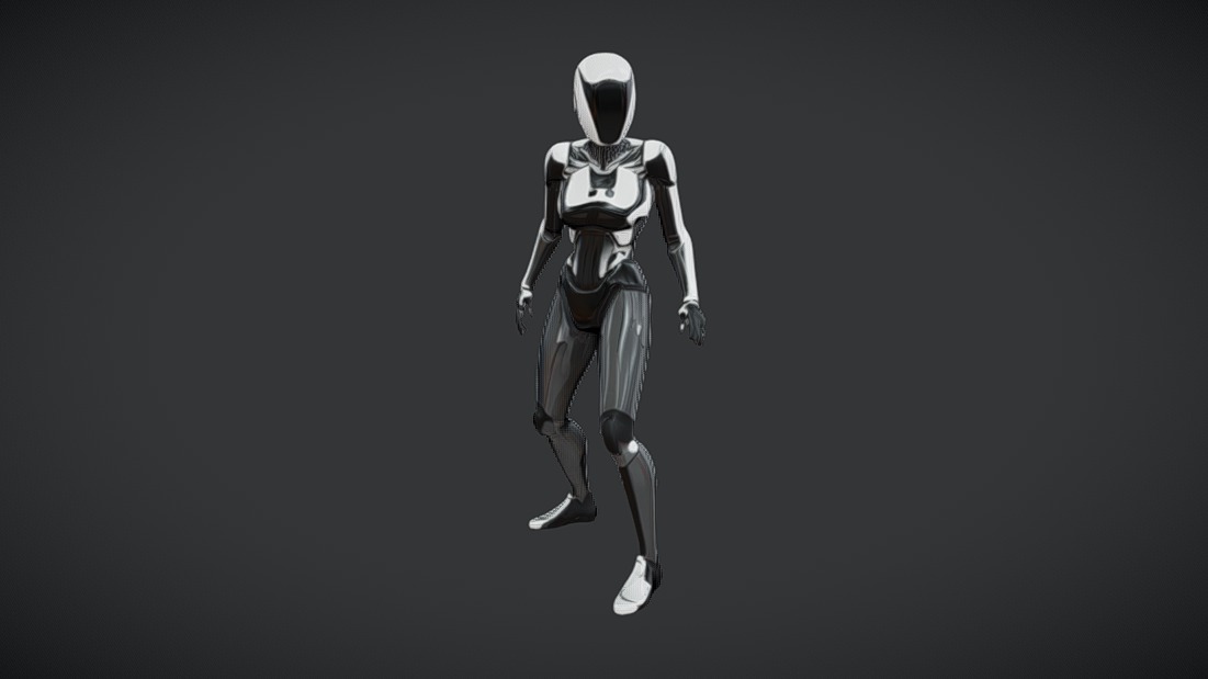 Female Robot animated and rigged | Fab