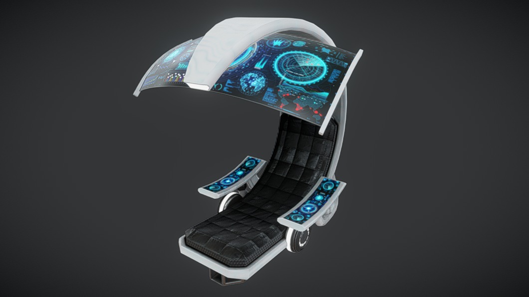 Futuristic Gaming Chair Sci-Fi - BananaMonkey | Fab