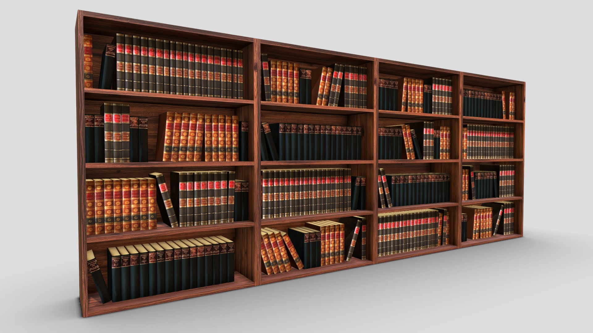 Bookshelf Bookcase Library Low-poly | Fab