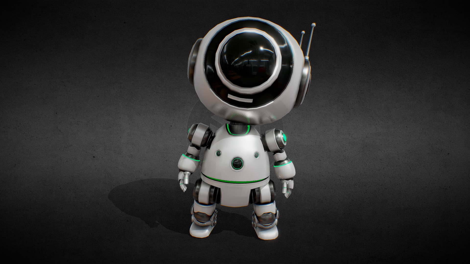 Glitch - Cute Robot 3D Character Asset BHS | Fab