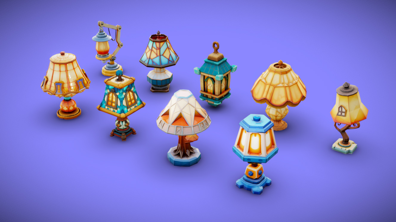 Stylized Lamps Pack 1 | Fab
