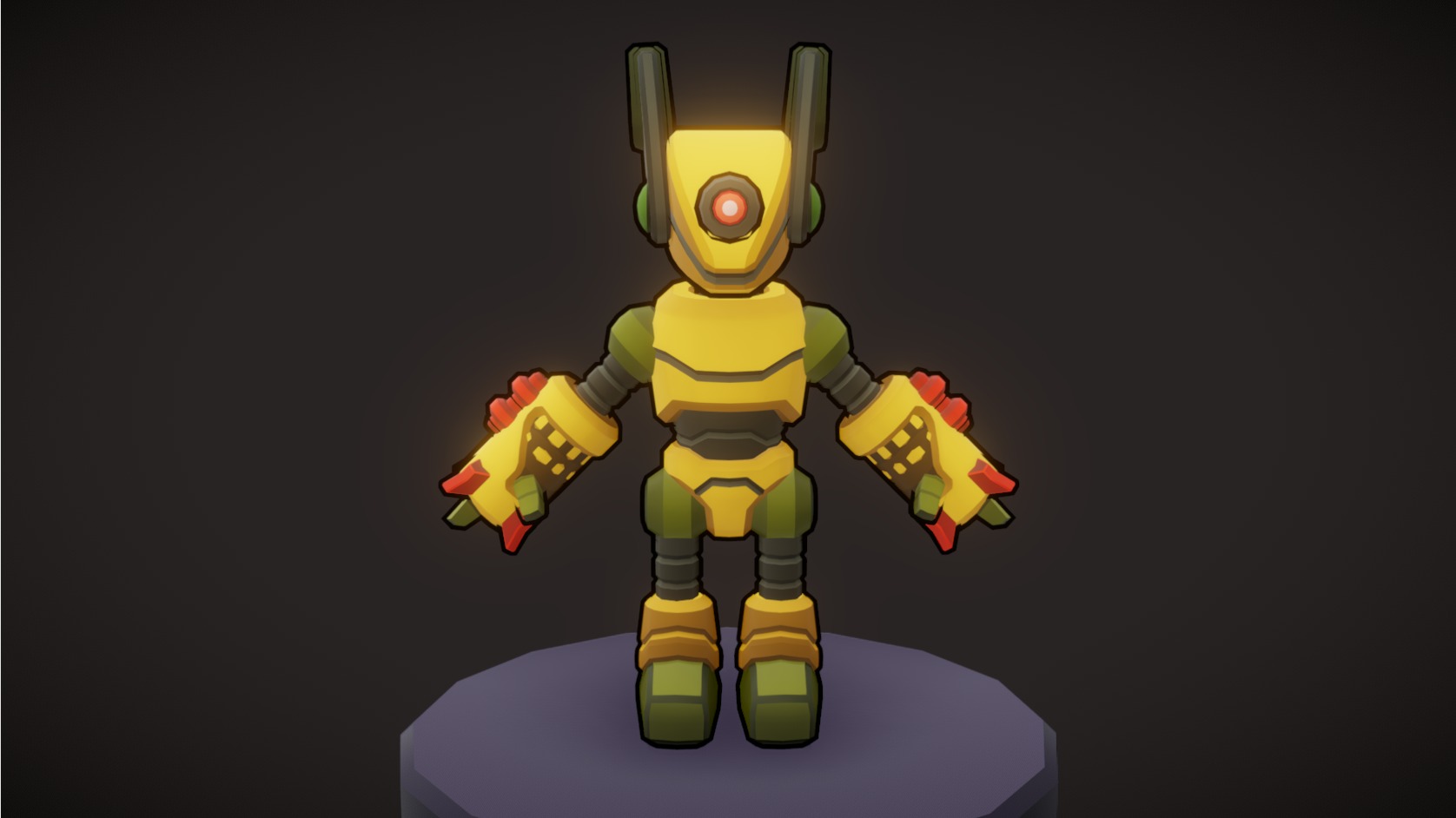 Animated Cartoon Humanoid Robot 7 (26 Animations) GameReady | Fab