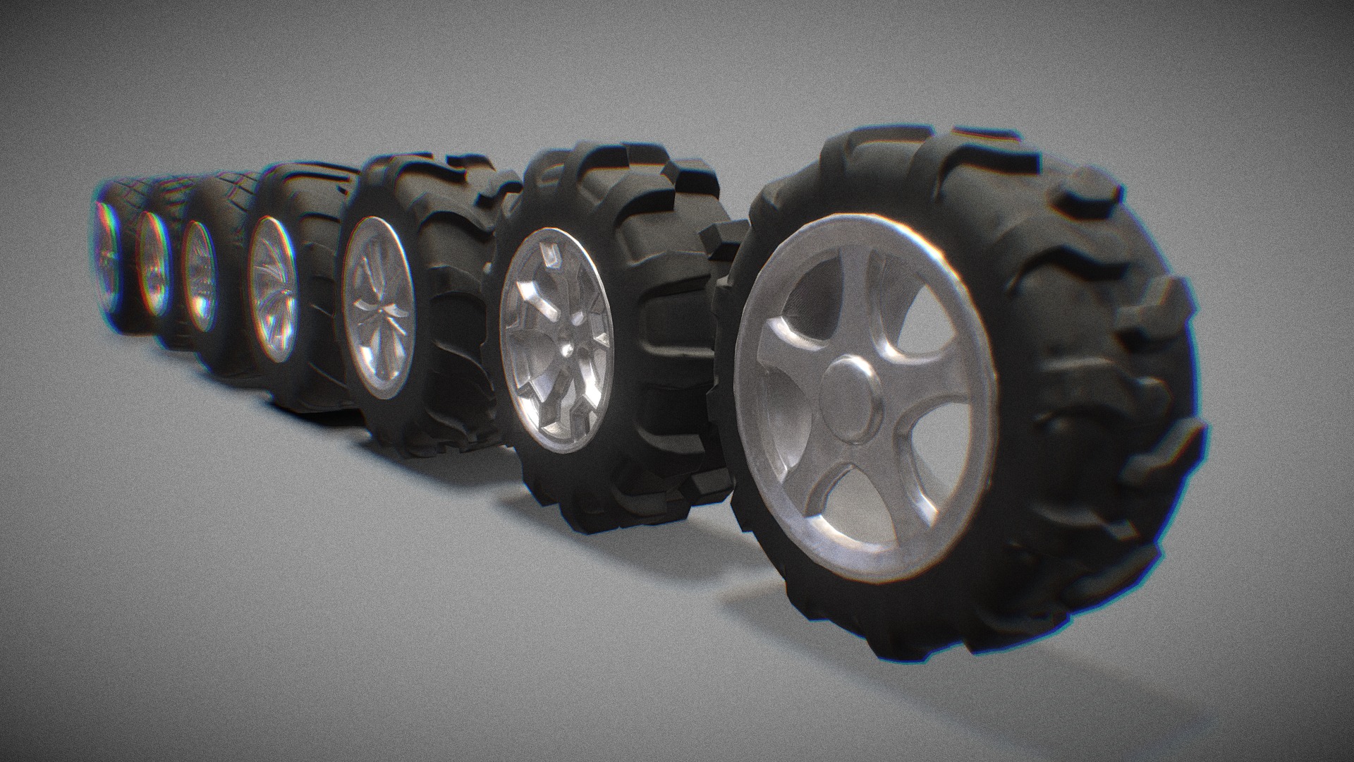 3D Stylized wheels model | Fab