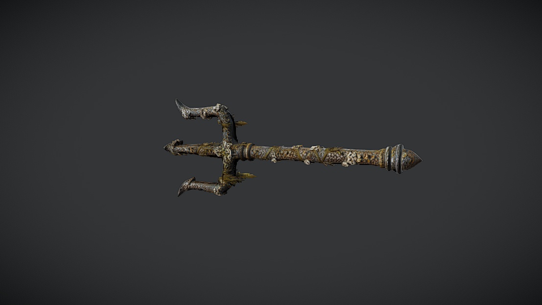 Barnacle-Encrusted Sea Trident | Fab