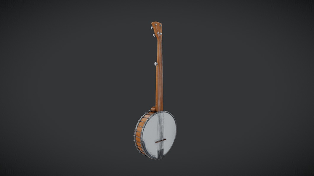 Front Porch Picker – Detailed 3D Banjo Model | Fab