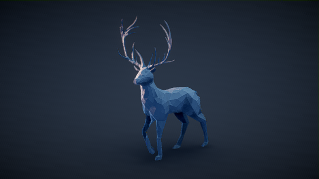 Faceted Stylized Deer - Fully Rigged Low Poly Model | Fab