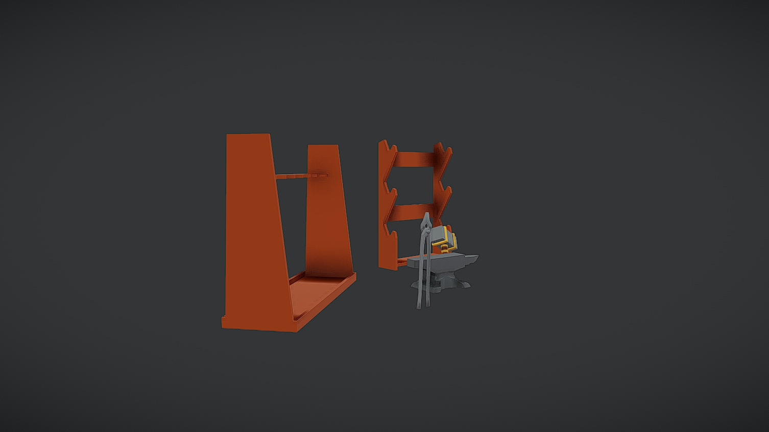 Stylized Low Poly Forge & Weapon Rack Pack | Medieval Props | Fab