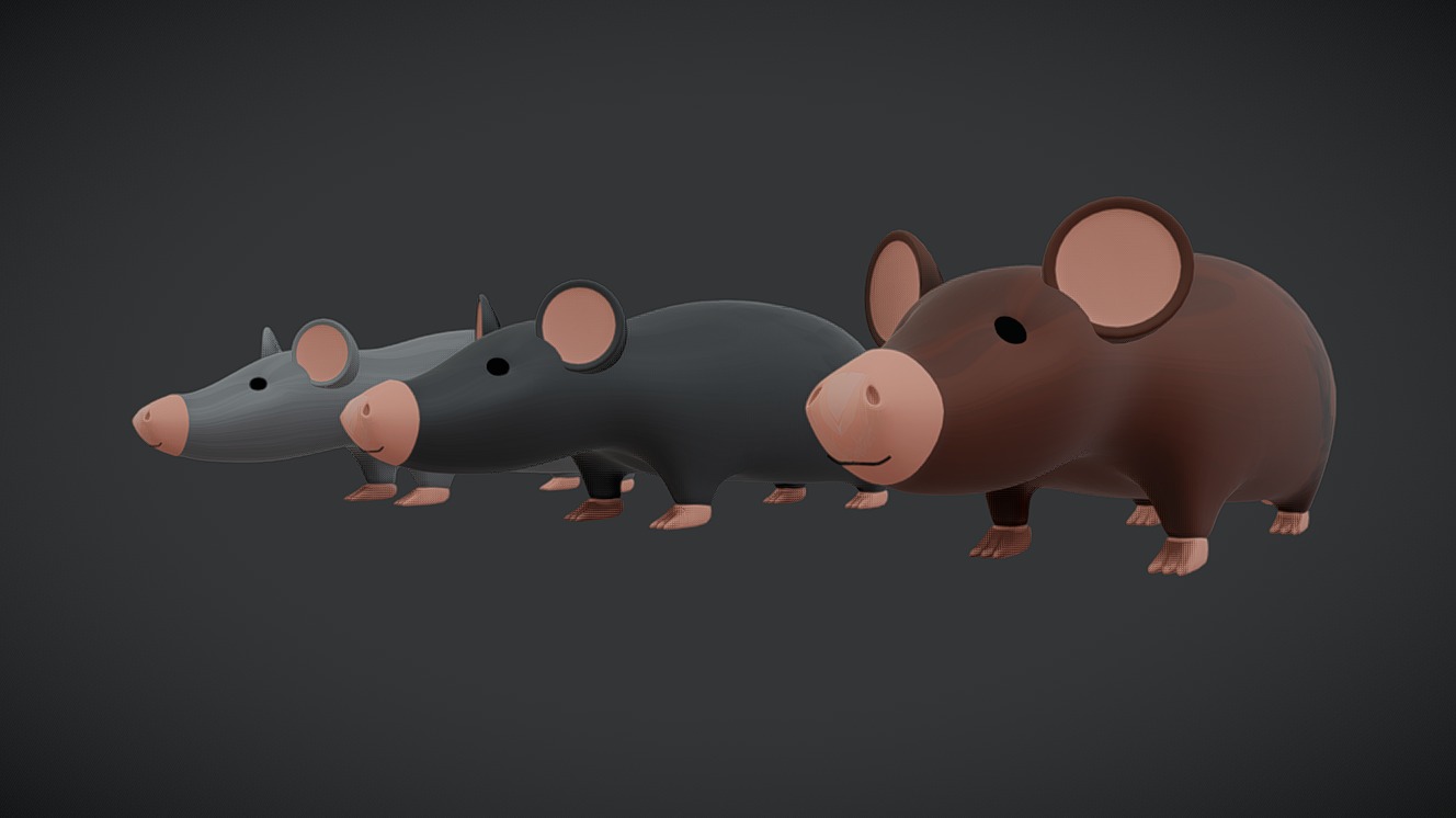 Stylised Cartoon Rats | Fab