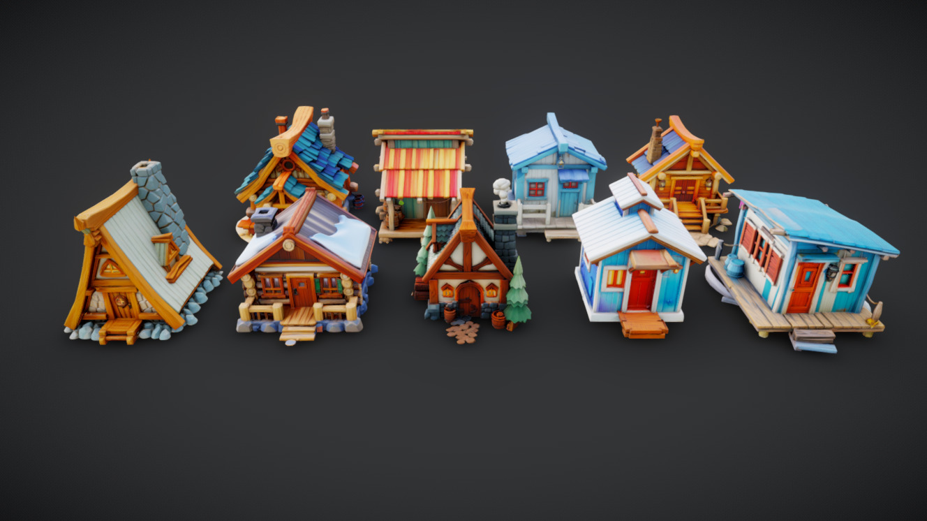 Stylized House Pack 1 | Fab