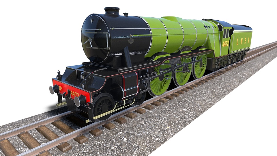Animated Flying Scotsman Steam Train | Fab