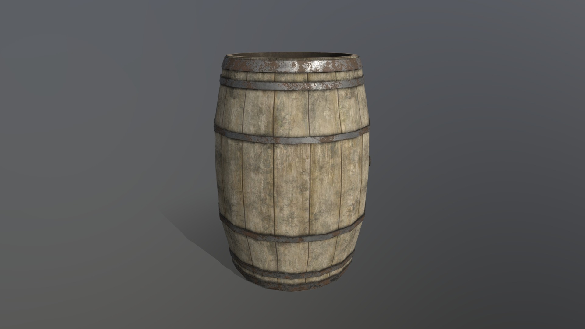 Low Poly Wooden Barrel | Fab
