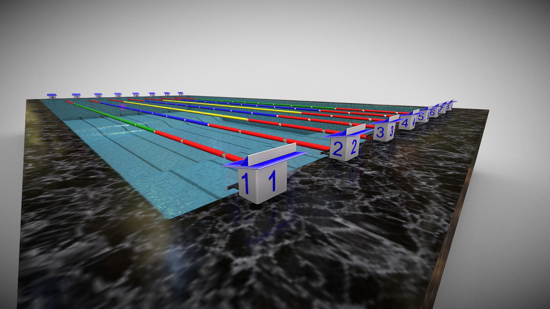 Olympic Swimming Pool – 8 Lane 3D Model | Fab