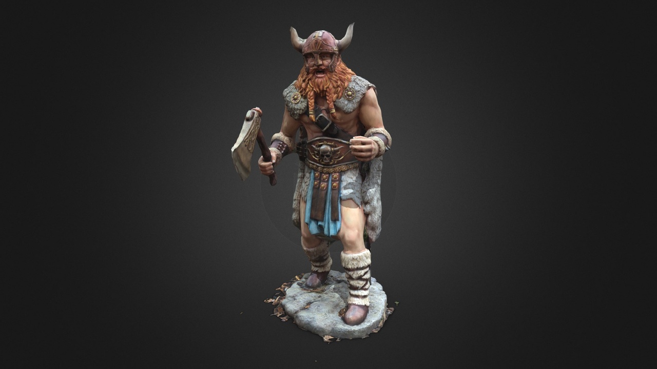 Viking with Axe Statue | Figurine | Fab