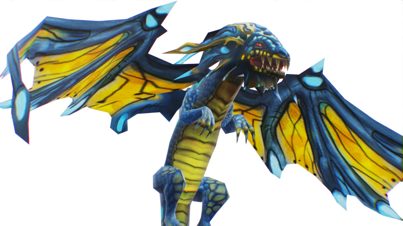 Dragon Flying Lizard Fantasy Monster Blue | Fab