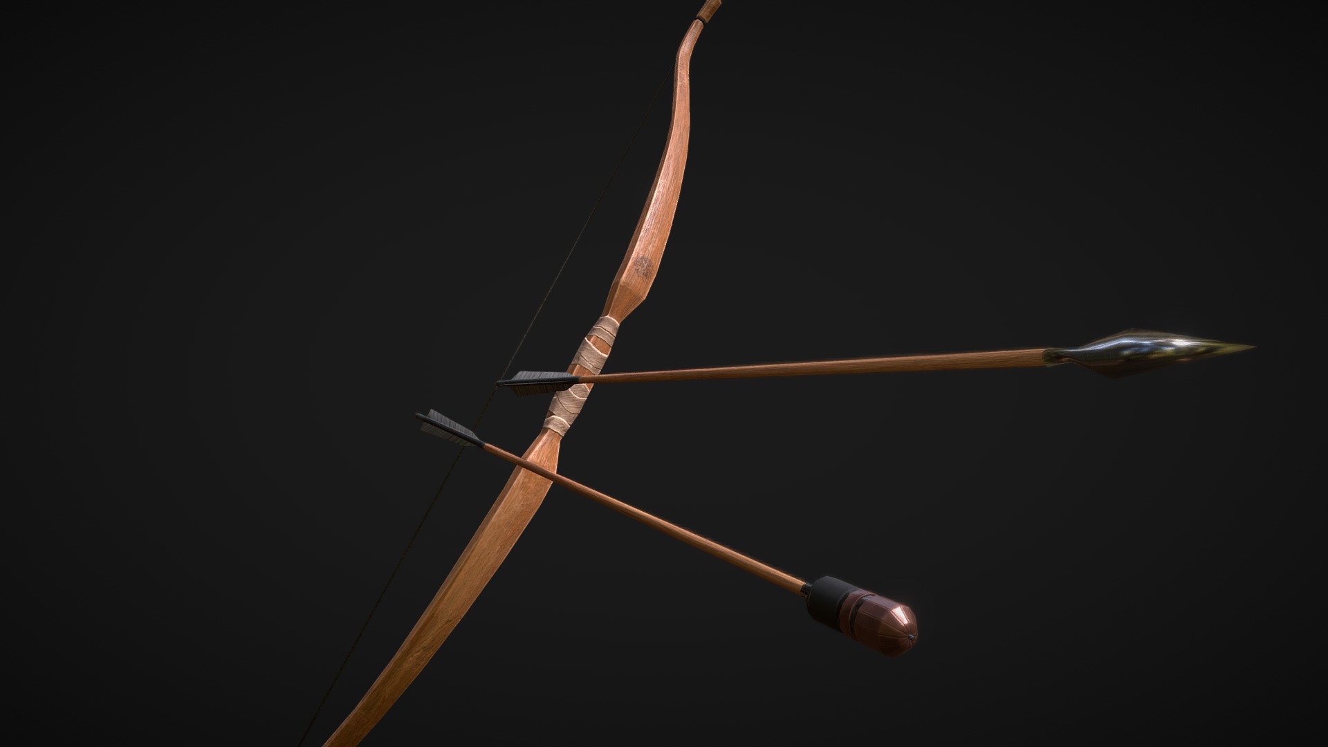 Longbow and Arrow (Rigged/GameReady) | Fab