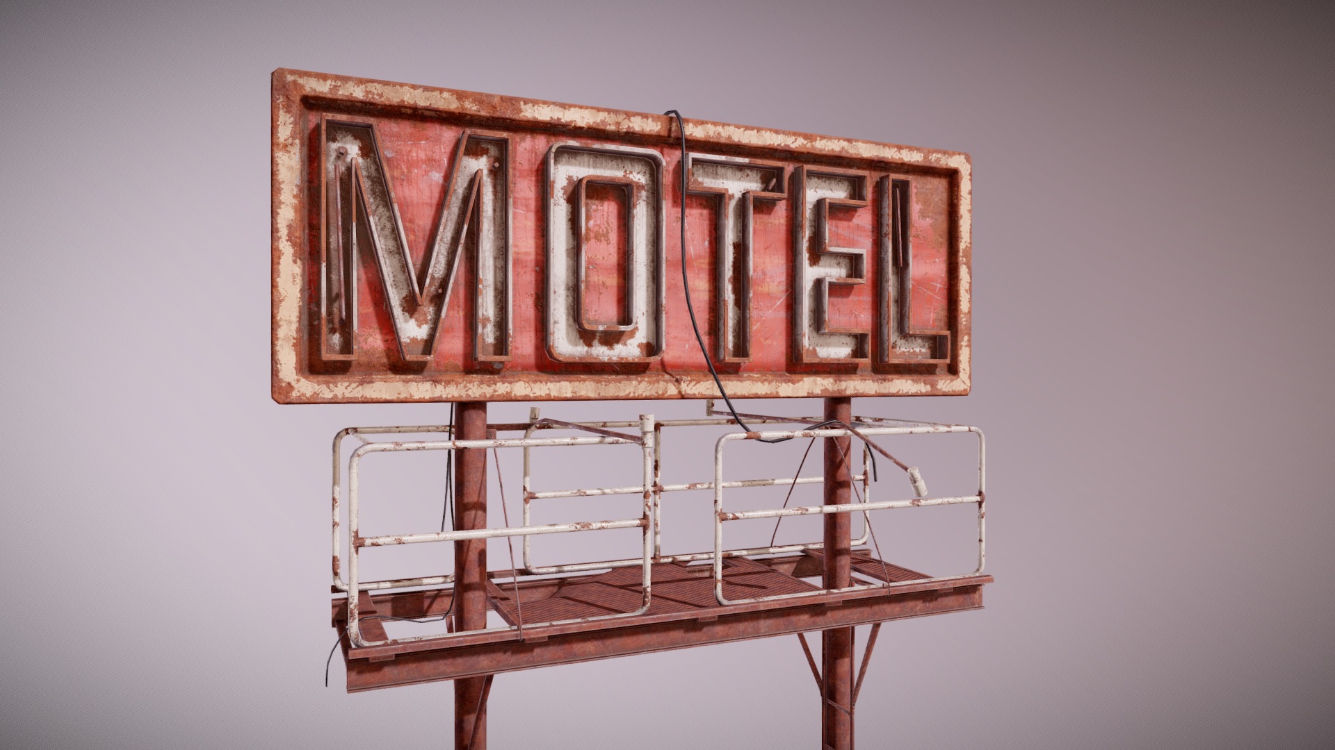 PAS - Post Apocalyptic Abandoned Sign 01 | Fab