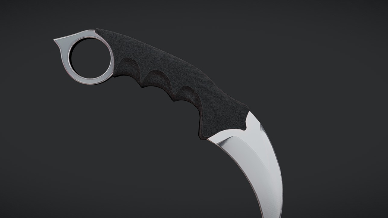 Ultra-Realistic Karambit Knife | Game-Ready 3D Model | PBR Textured | Fab