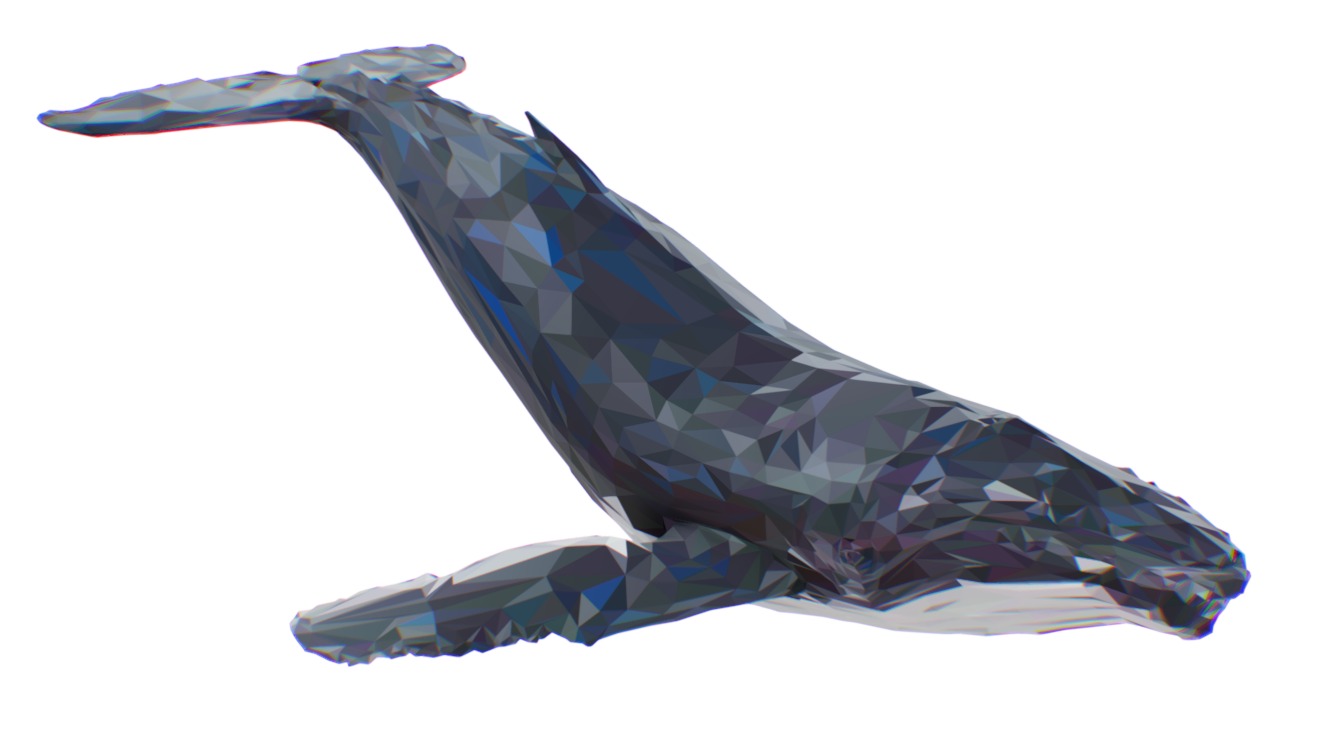 Whale Animal - Sei Whale - Humpback Fish - Polyart Mammal Statue | Fab