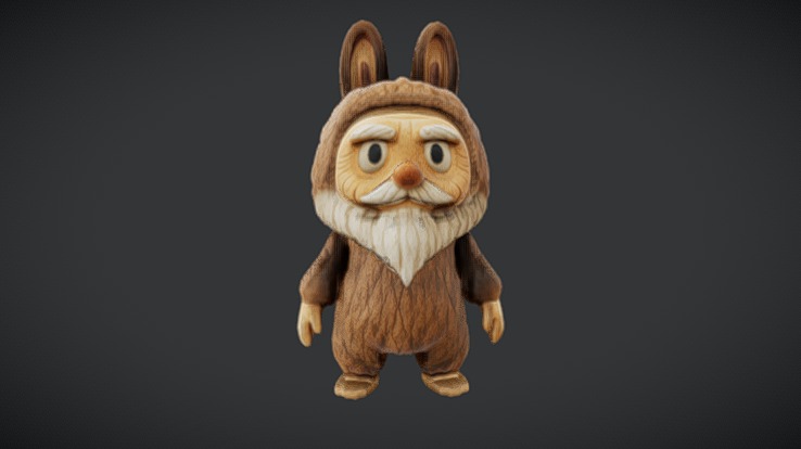 Old labubu 3d model animated (10 character colores) | Fab