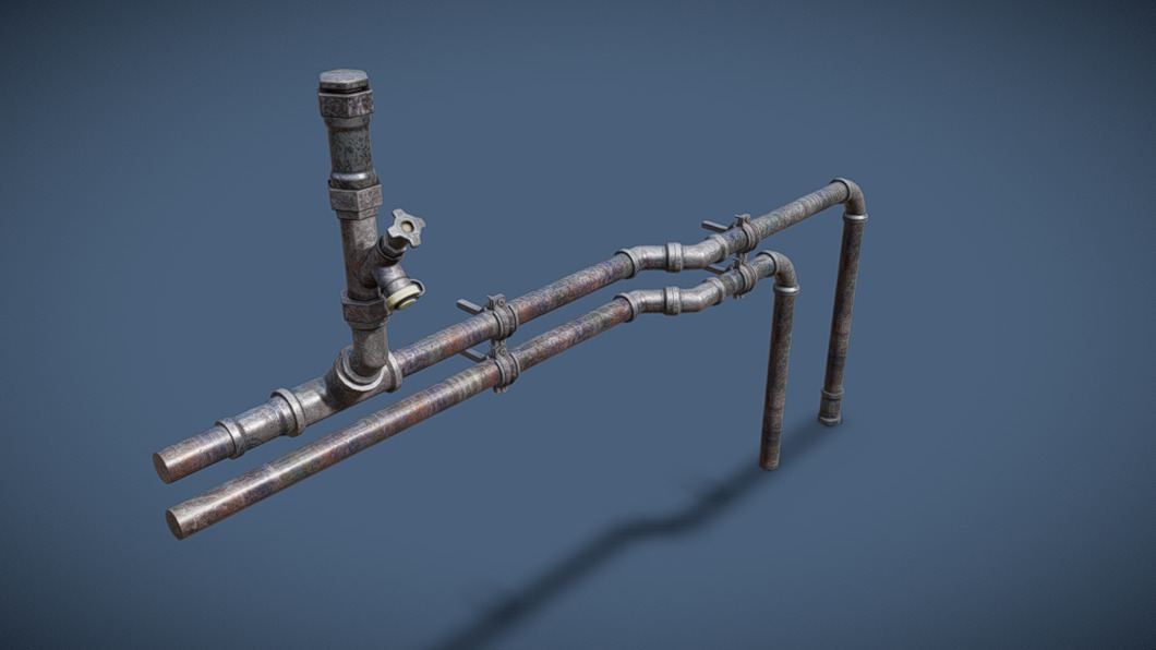 Pipe Cluster Wall Addon | Fab