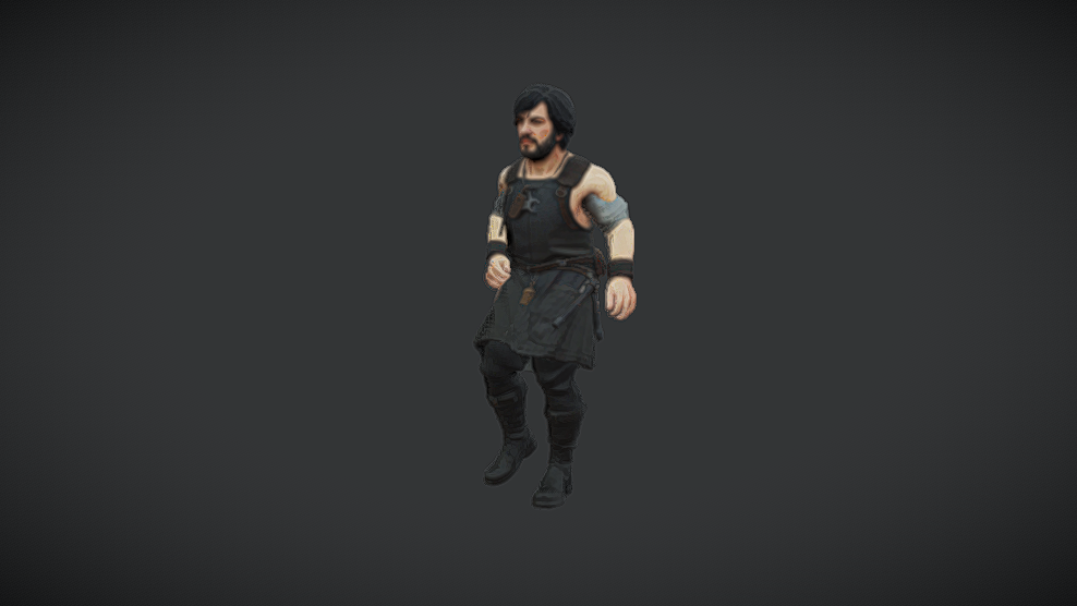 Rugged Blacksmith Stocky Build 3D Character | Fab