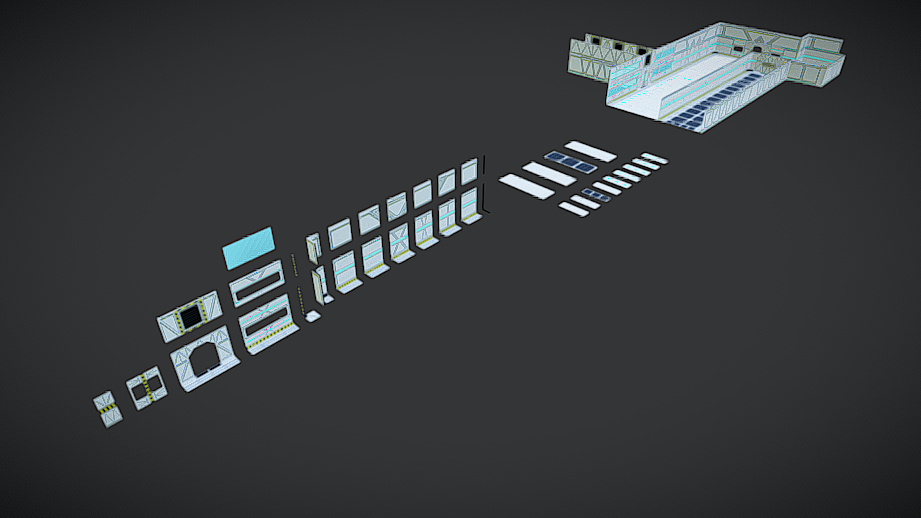 Modular Sci-fi set | Fab