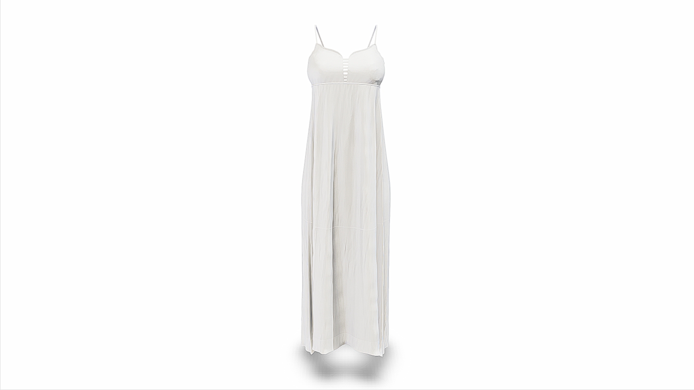 Female White Summer Beach Long Flowing Maxi Dress with Straps | Fab