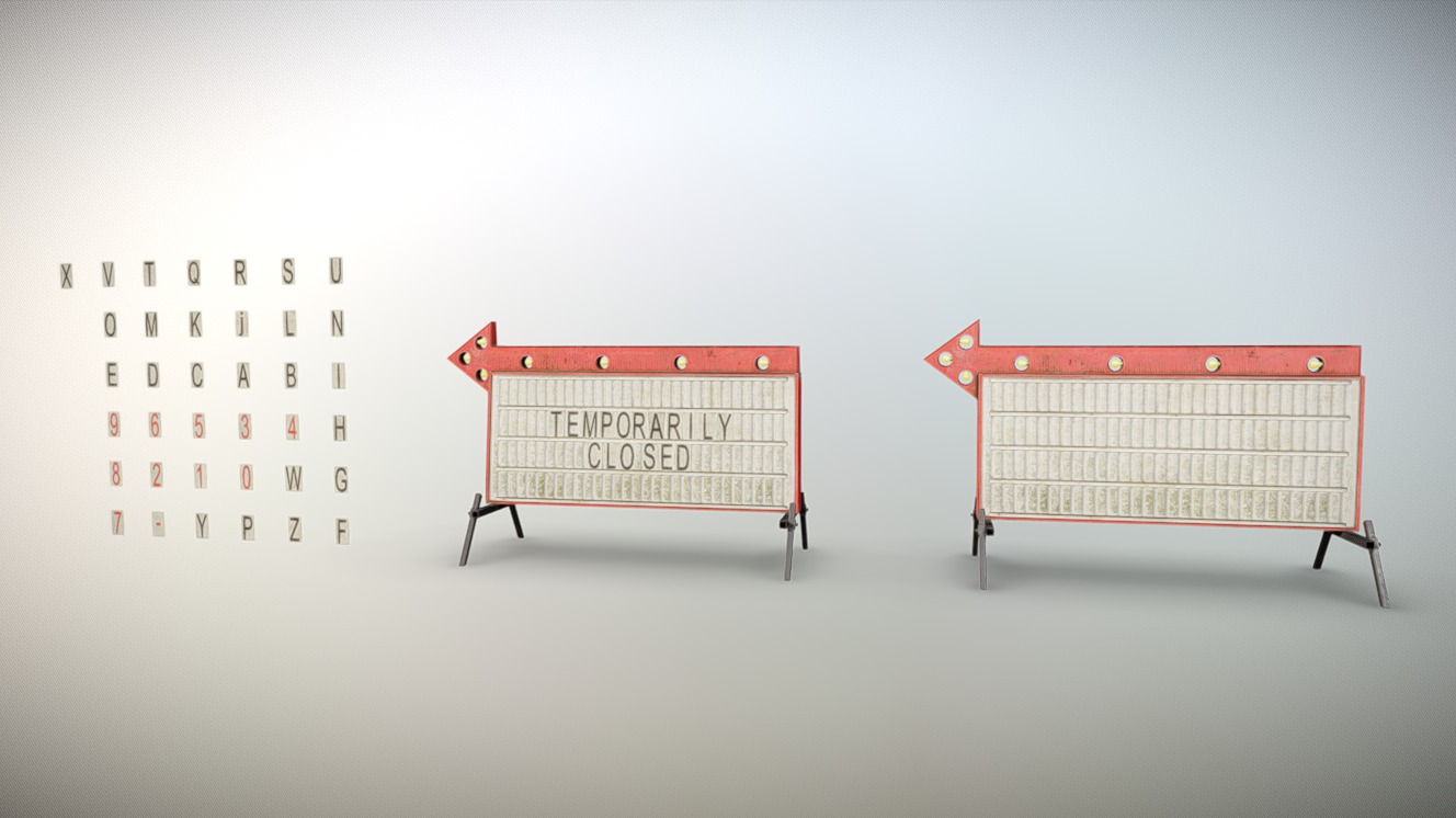 Signage - Sign Business Arrow - PBR Game Ready | Fab