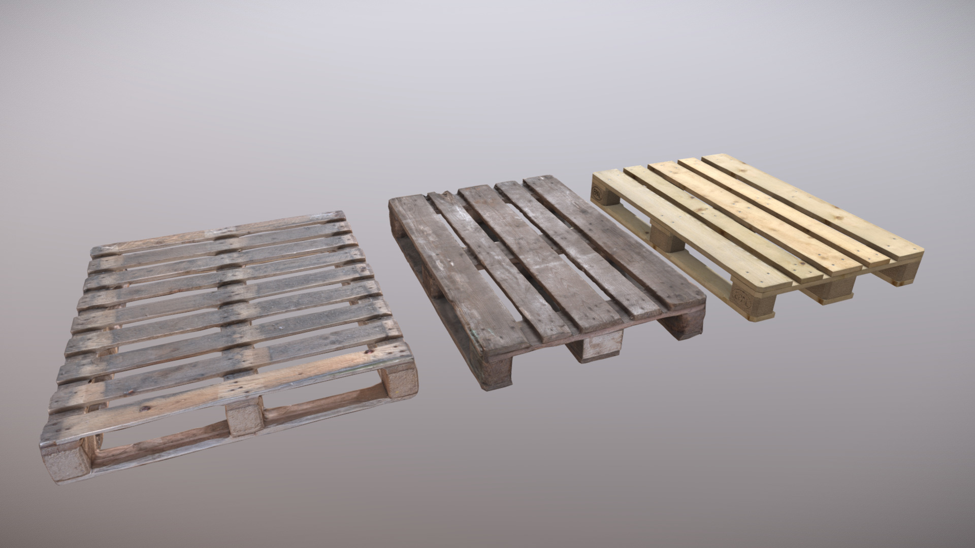 Pallet Wood, Skid Collection / Photoscanned / Low Poly PBR | Fab