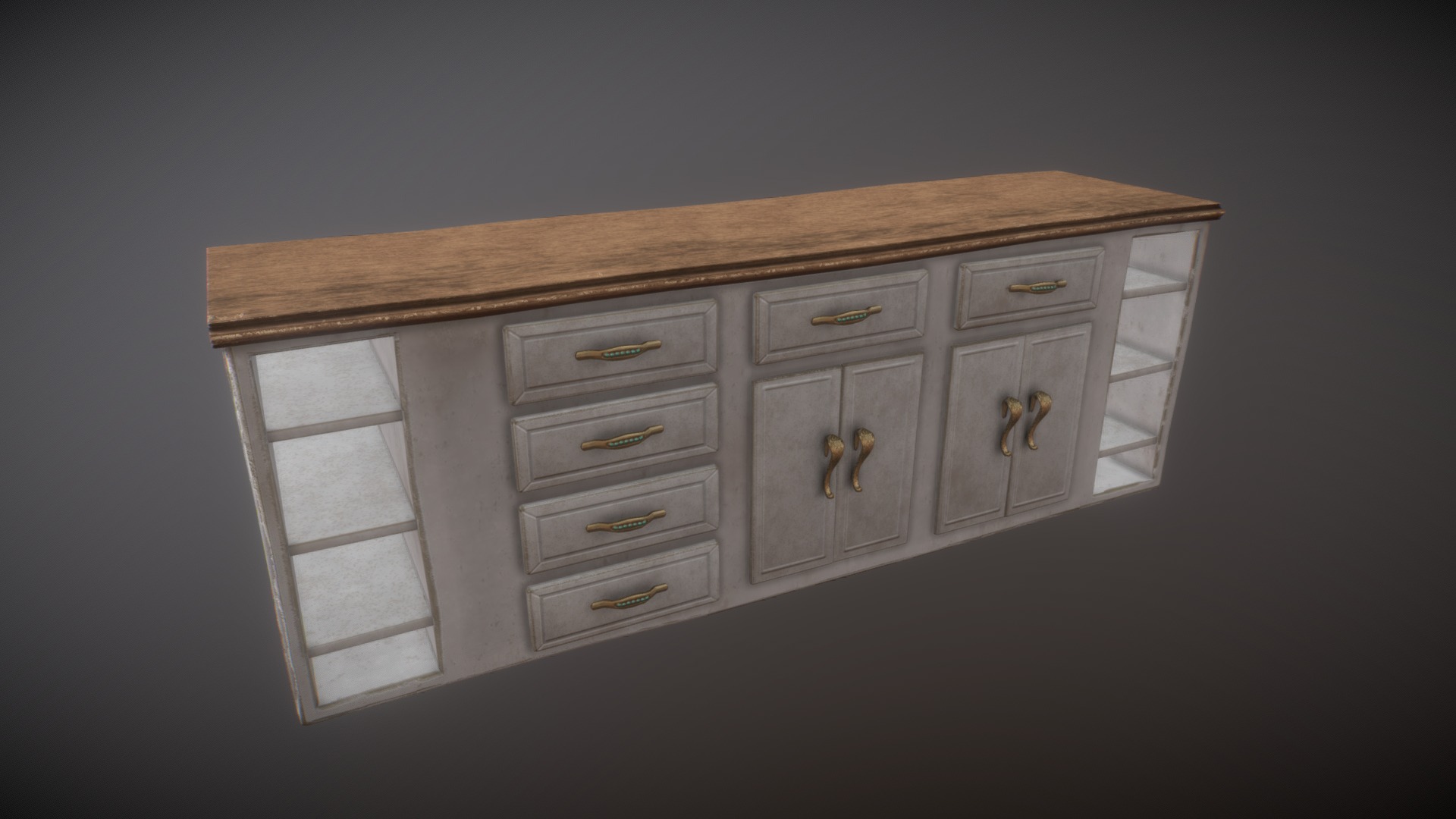 White Vintage Style Dresser | Fab