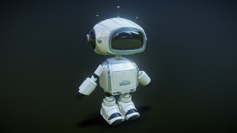 Cute sci-fi robot F | Fab