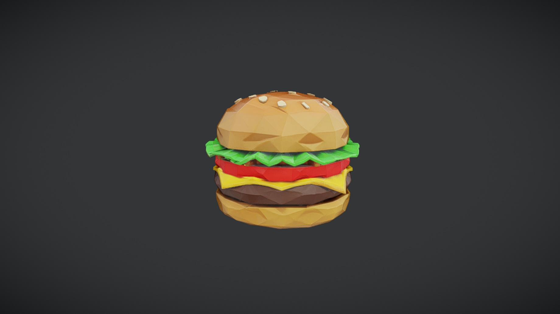 Low Poly Stylized Cheeseburger – Game Ready Food Prop (PBR) | Fab